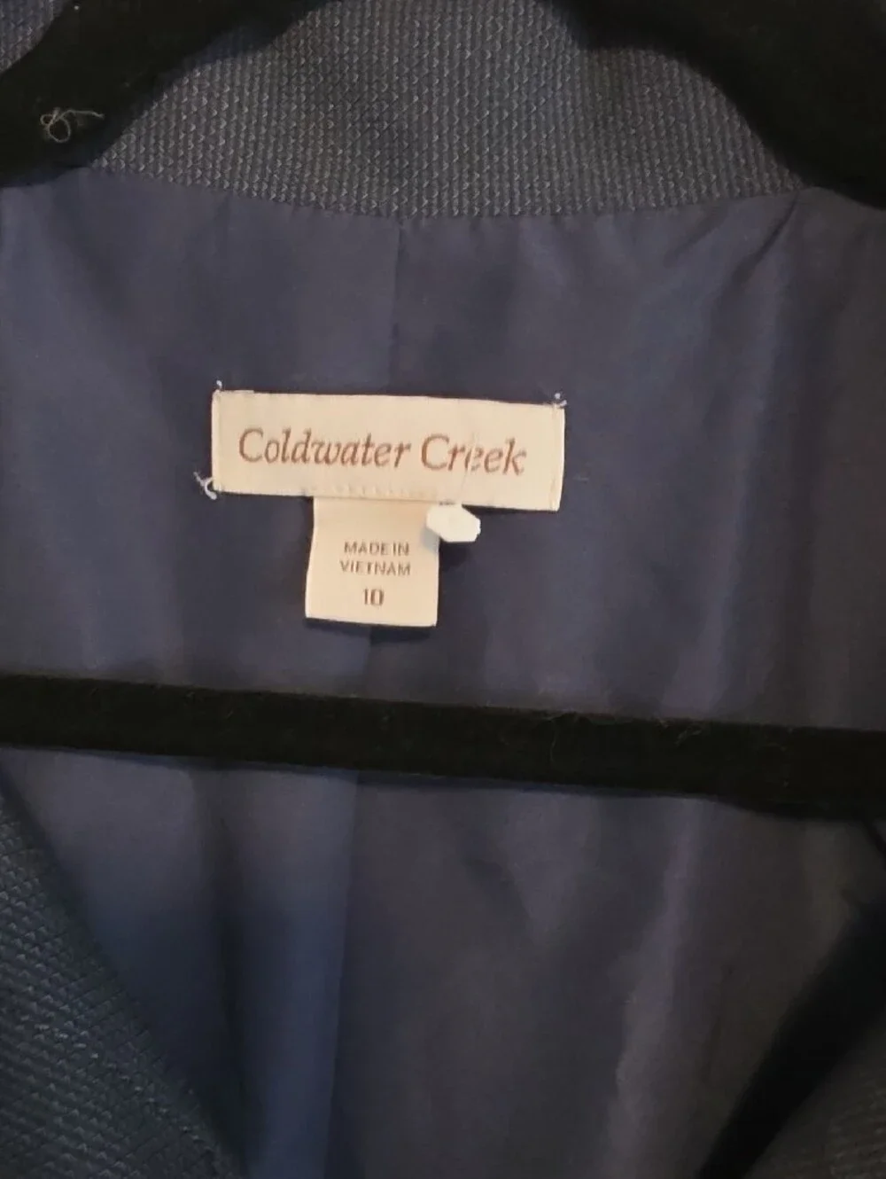 Coldwater Creek Women's Dark Navy Button-Pocket Blazer